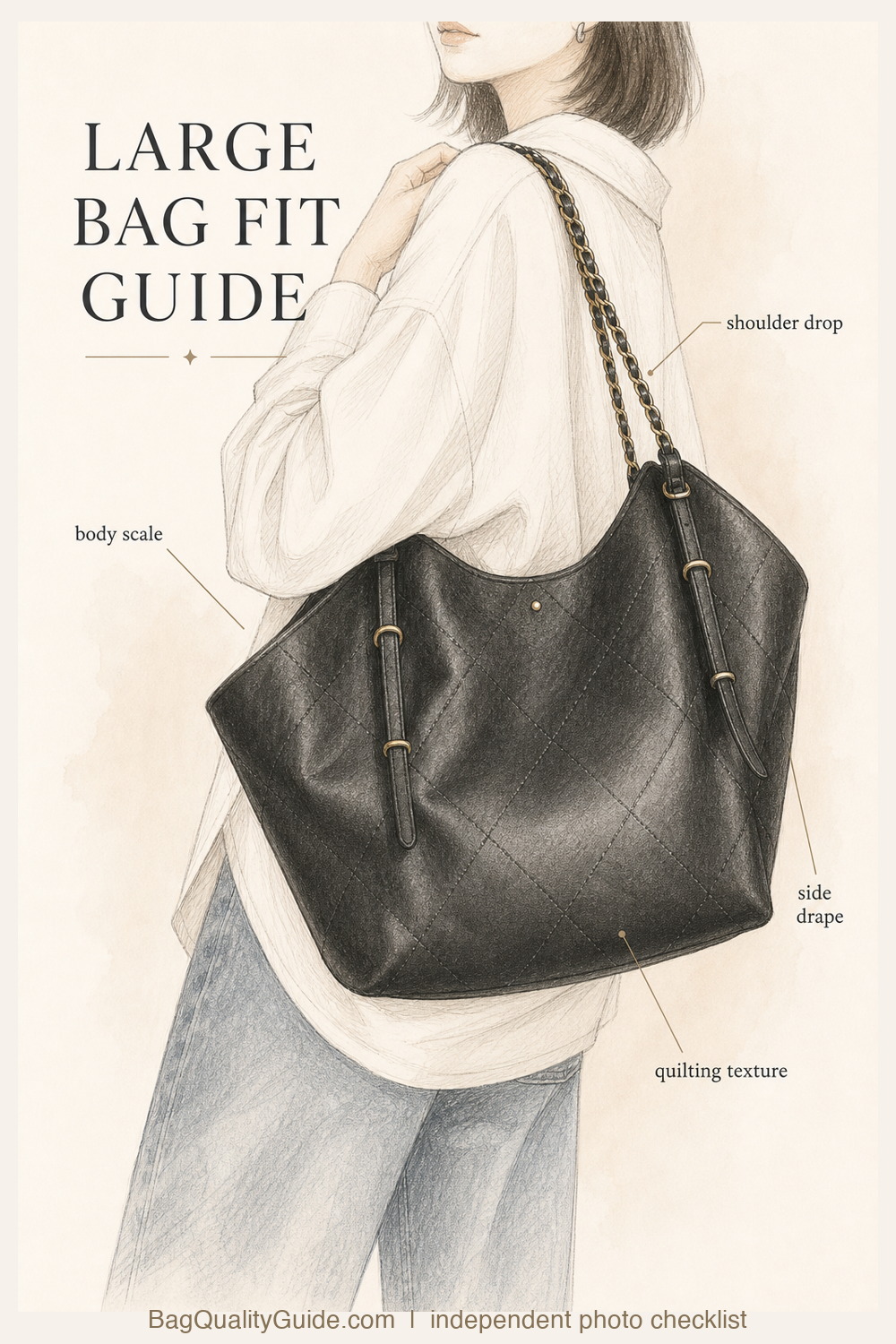 Bag size comparison guide image